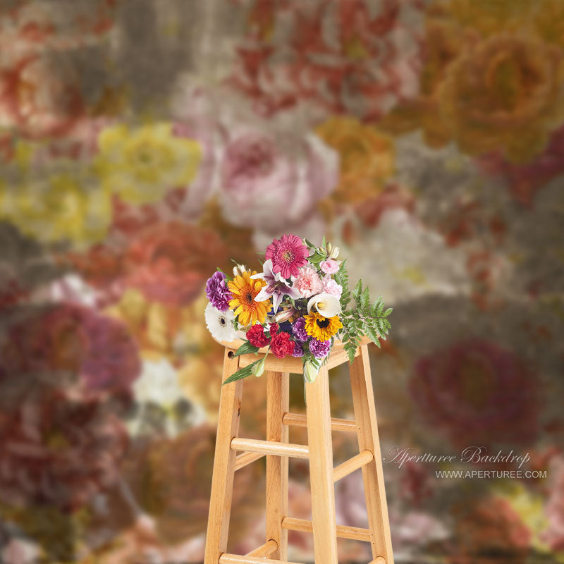 Bouquet Vintage Oil Painting Fine Art Photo Backdrop