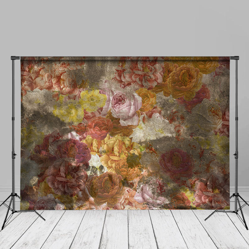 Bouquet Vintage Oil Painting Fine Art Photo Backdrop