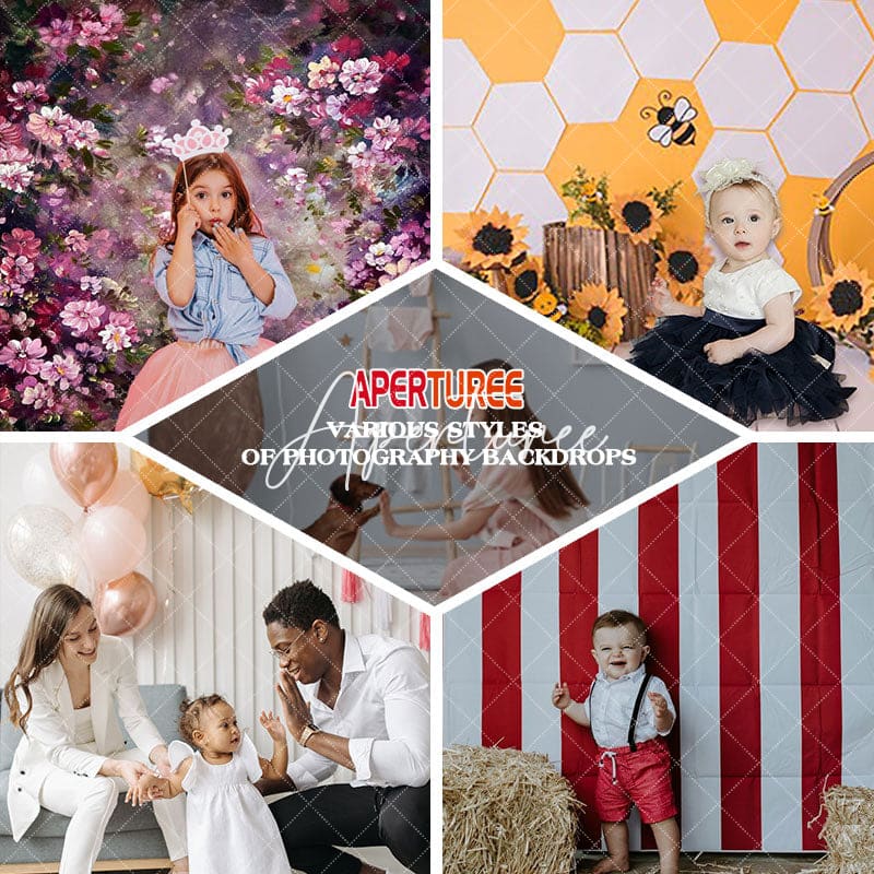 Brown Floral Black Wall Backdrop For Photo Studio