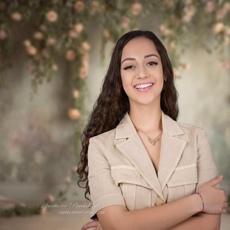 Classic Pink Rose Portrait Backdrop For Photography