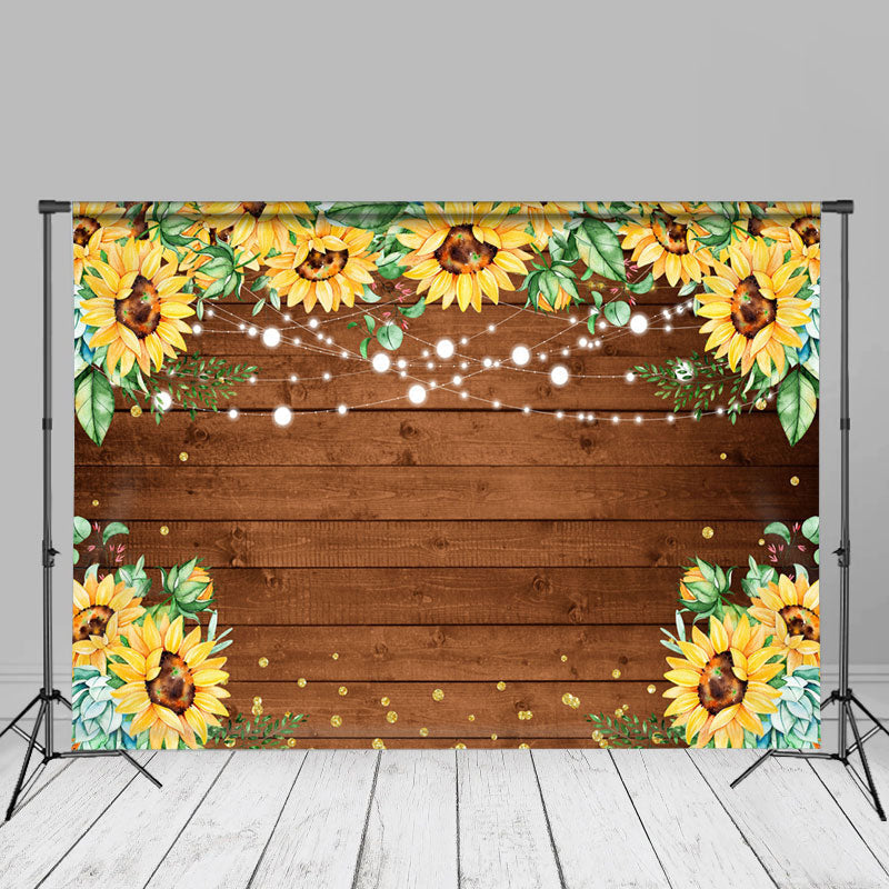 Deep Grain Wall Yellow Flower Backdrop For Photos