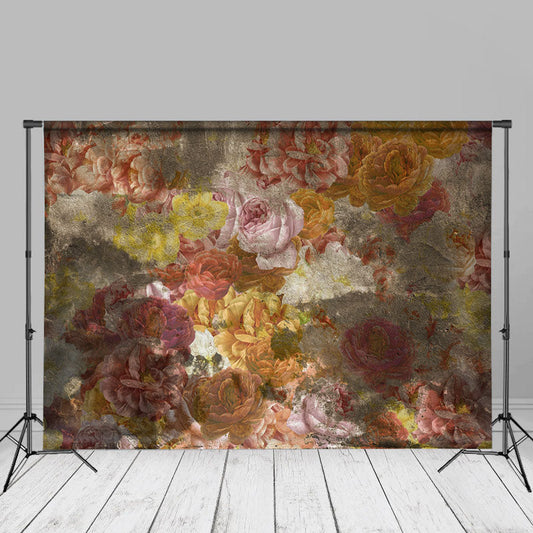 Bouquet Vintage Oil Painting Fine Art Photo Backdrop