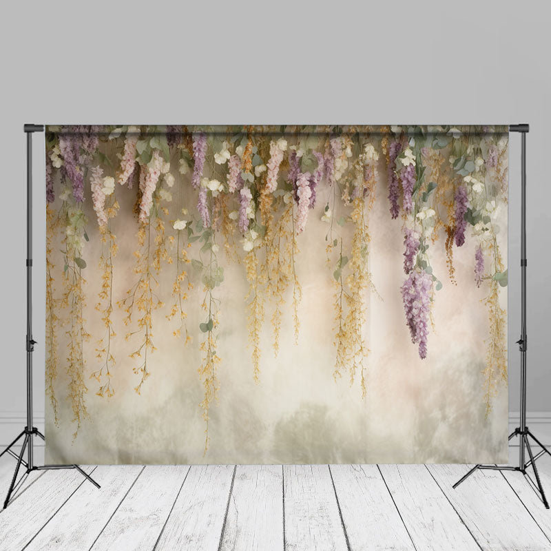 Floral Abstract Wall Photo Booth Backdrop For Studio