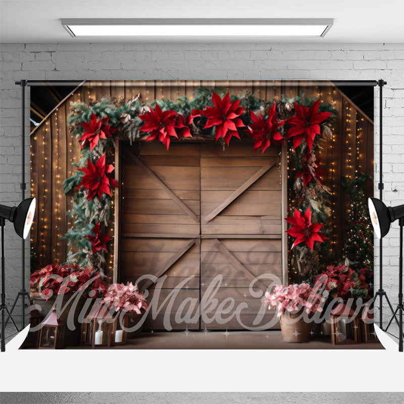 Floral Plants Log Cabin Backdrop For Photography